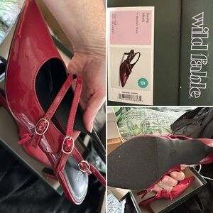 SOLD Target Wild Fable Red Heel sling back kitten heel